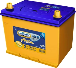 Akom ASIA EFB Euro 6ST-75VL Lead Acid Battery