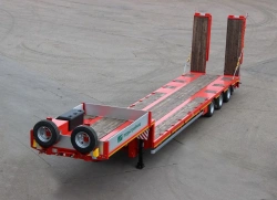 Specialized Heavy-Duty Semi-Trailer Tversoyrmash 993931 Modification 0023 with Hydraulic Ramps