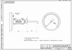 Bi-metal Thermometer TBf-220 IP54 80 USh for Liquid and Gas Measurement