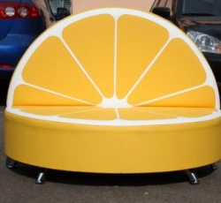 Lemon Eco-Leather Sofa for Preschool Kids - Model 468