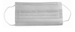 Disposable Medical Face Mask for Respiratory Protection "SORBOTEK", Three-Layer, Size 175x95 mm