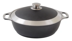 Cast aluminium frying pan 5L (with DP coating) TM Kukmara, with aluminium lid
