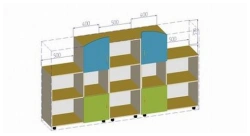 Children's Wall Unit "Bell" Model S.06.40