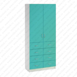 Document Storage Cabinet with 2 Shelves and 8 Drawers - Model SHK.13.07