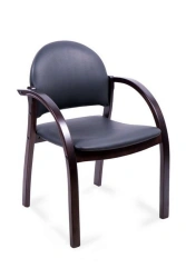 Non-Rotating Juno Chair with Wooden Base