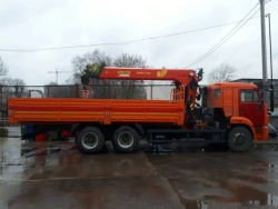 Hydraulic Loading Crane Truck KMA on KAMAZ 43118 Base 41K33N-UE