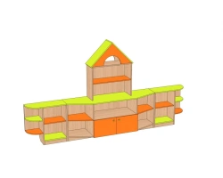 Large Playhouse Toy Storage Unit for Kids - SI-DB