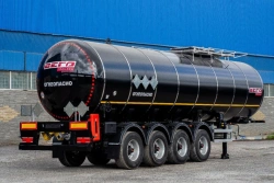 Dark Oil Products Transport Semi-Trailer Tank