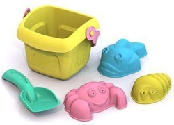 Summer Set №2 for Kids with Bucket, Shovel, and 3 Molds