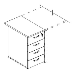 Comfort 4-Drawer Side Cabinet Frame K.525