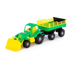 Powerful Tractor with Trailer No. 2 and Bucket, Art. 45034