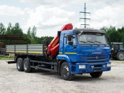 Multi-functional Truck with Hydraulic Crane MKMA on KAMAZ 43118 Chassis 41K36N-UB