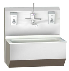 Medical Wall-Mounted Sink with Sensor Dispensers, Model DM-6-111-07