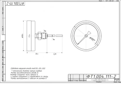 Bimetallic Thermometer TBf-222 IP65 100 OHS