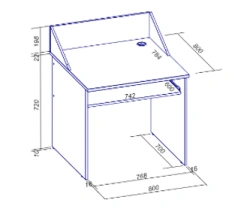 Computer Desk Type 1 - TDI School Series
