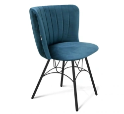 Comfortable Microvelour Chair with Metal Frame - Sheffilton SHT-ST36-1/S100