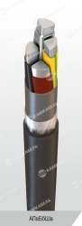 Power Cable with Aluminum Conductors and PE Insulation, 1kV, AПвБбШв