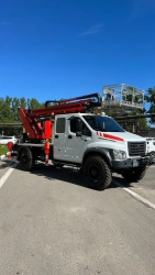 Self-Propelled Boom Lift PSS-131.18E (C42A43) 71-TV on Sadko-Next Chassis "Red Machine