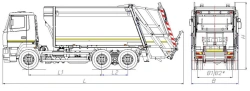 Rear-Loading Garbage Truck Model MK-3544-11