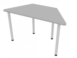 Trapezoid Table with Metal Legs 1280x580x760mm