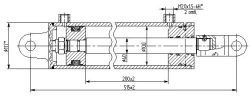 Hydraulic Cylinder 1141.00.00.00 (100x40-200 mm), 16MPa