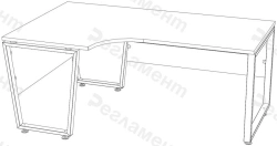 Corner Table MK B2 900-2500x900-2500x650-950mm