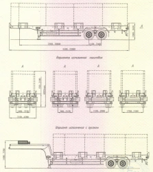 Container Transport Semi-Trailer CHMZAP-602010 Model 602010-00 to 602010-07