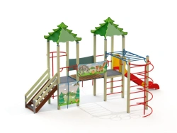 Children's Play Complex DIC 2.40 with Swedish Wall, 1200mm Height