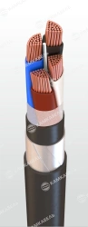 Power Cable with Copper Conductors and Low Fire Hazard PVC Insulation