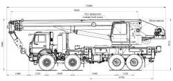 32 Ton Truck Crane KС-55729-5В on KAMAZ-63501 Chassis