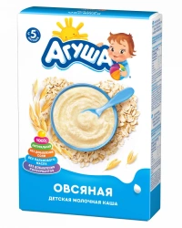 Instant Milk Oatmeal Cereal "Agusha", 200g
