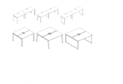 Ergonomic Workstation on Metal Frame - A4 Furniture Set