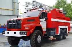 Fire Truck with Ladder ACL-(4.0-6.0)-?-?, Type 5881T, Modification 5881T6, Ural-4320-6951-70 Chassis
