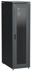 19" Network Cabinet LINEA N 47U 600x1000mm with Glass Front Door, Perforated Back