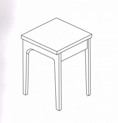 Sturdy Wooden Stool T 3654