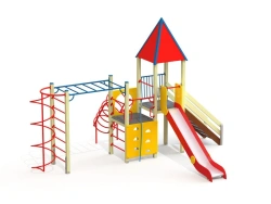 Children's Play Complex with Two Towers, H=1500, Model DIC 1.252