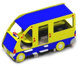 Children's Bus Toy Model MSH-004