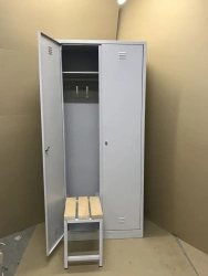 Metal Stand with Retractable Bench