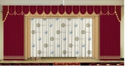 London 2 Stage Curtains Set - Poplin Fabric