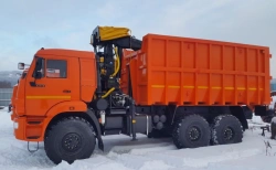 Truck-Metal Transporter with Crane Manipulator GM 6377V4-10 on Kamaz 43118-A5 Chassis
