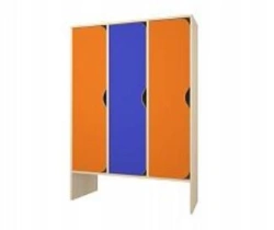 Children's Wardrobe with 3 Doors for Preschool Use