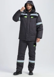 Howard Winter Suit, Dark Gray/Black/Yellow, Art. 87476477