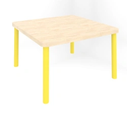 Square Children's Table 400 mm / Yellow