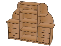 Multifunctional Storage Rack for Preschool Activities - Model SZh83