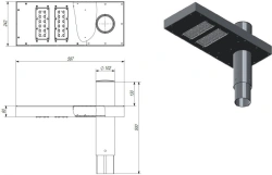 Height-1 Decorative Functional Lighting Fixture DТУП582 60W ICL NEMA
