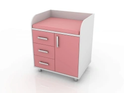 Classic Changing Table with Drawers and Shelf, Model 112-004-5K, 868x652x1027mm