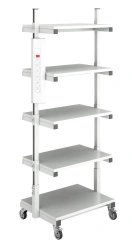 Adjustable Mobile Rack with 5 Shelves - STM Series