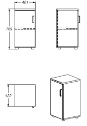 Storage Cabinet for Documents and Office Supplies, Series 402.40.077