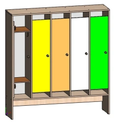 5-Section Children's Clothing Locker, Model SShkD-05