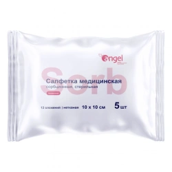 Medical Absorbent Sterile Non-Woven Wipe 10x10 cm 12 Layers TU 32.50.50-014-14959781-2019